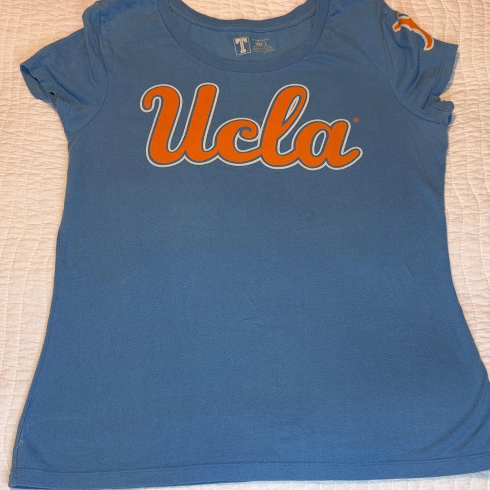 Blue UCLA T-Shirt with Orange Logo